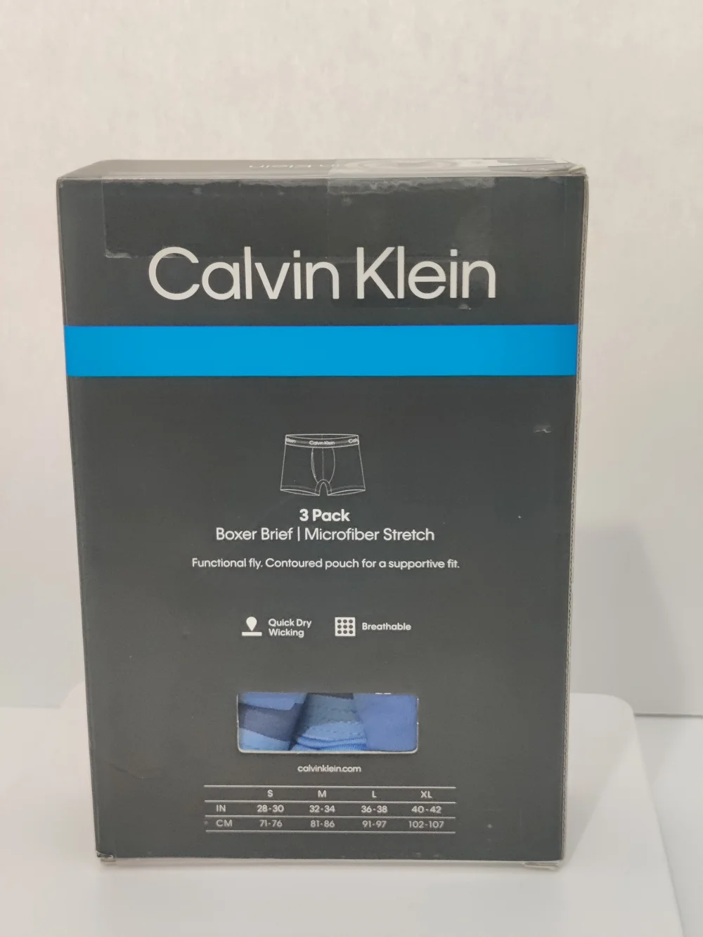 Men's 3 Pack Calvin Klein Microfiber Stretch Boxer Briefs NP2769X-L2C Size L NWT